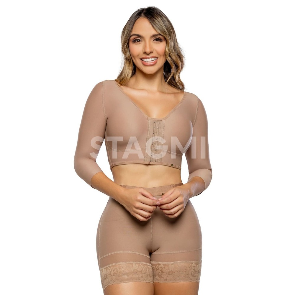 Stagmi Faja Colombian Arm Shaper Built-In Bra Back Shaper No Underbust Rolls XL - Picture 8 of 12